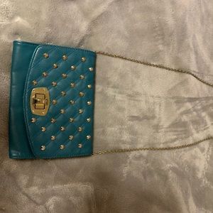 Teal Studded Crossbody